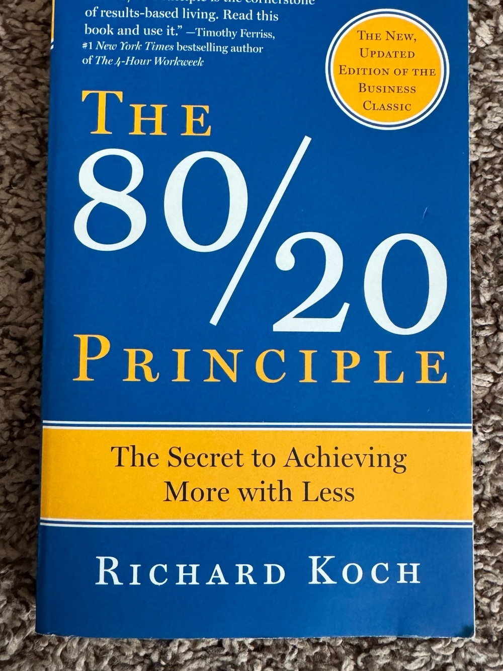 The 80/20 Principle - Blue and Yellow Paperback